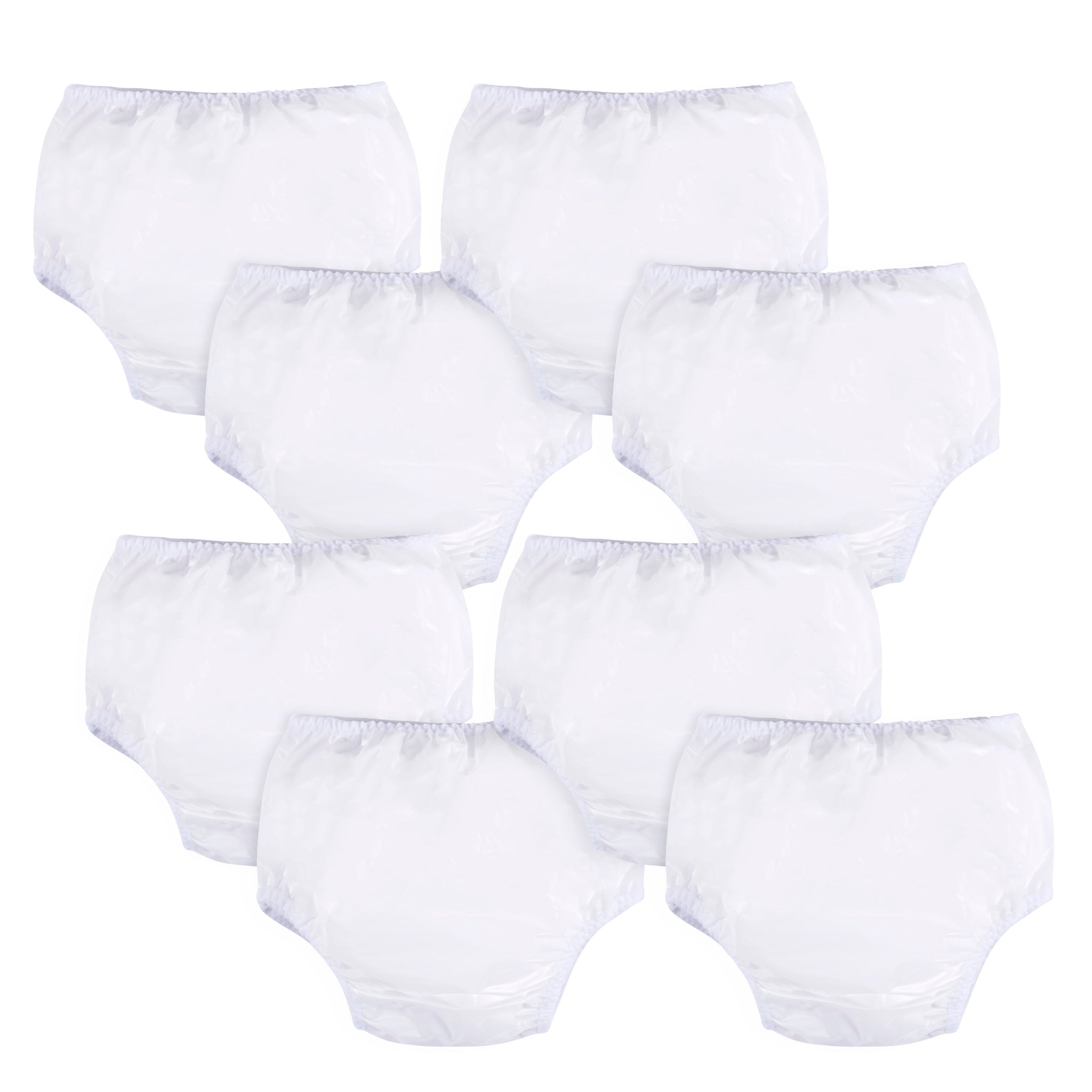 8-Pack White Waterproof Pants-Gerber Childrenswear Wholesale