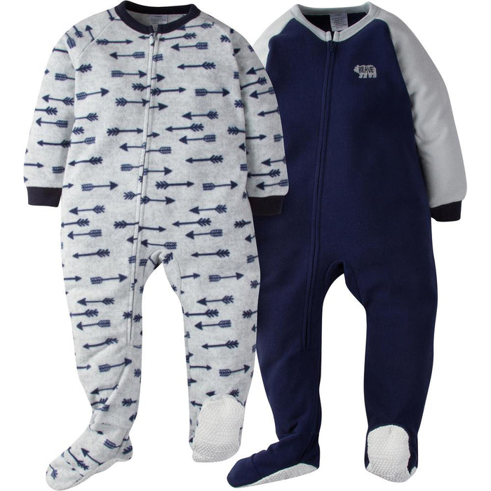 2-Pack Toddler Boy Navy Arrows Blanket Sleepers-Gerber Childrenswear Wholesale