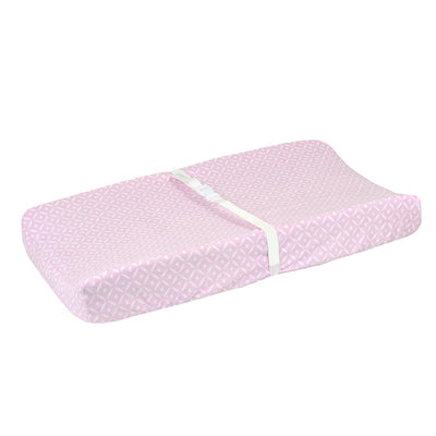 1-Pack Girls Pink Trellis Velboa Changing Pad Cover-Gerber Childrenswear Wholesale