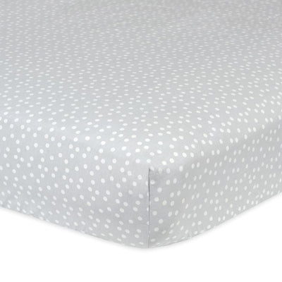 1-Pack Neutral Grey Dot Fitted Crib Sheet-Gerber Childrenswear Wholesale