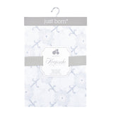 Just Born Keepsake Woven Crib Sheet - Floral Grid Print-Gerber Childrenswear Wholesale