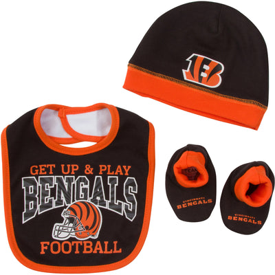 Cincinnati Bengals Baby Boy Accessories, 3pc Set-Gerber Childrenswear Wholesale