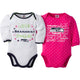 Seattle Seahawks Baby Girls 2 Pack Long Sleeve Bodysuit-Gerber Childrenswear Wholesale