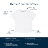 5-Pack White Short Sleeve Premium Tees-Gerber Childrenswear Wholesale