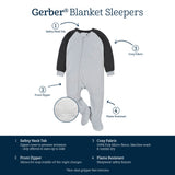 2-Pack Baby Girls Love Blanket Sleepers-Gerber Childrenswear Wholesale