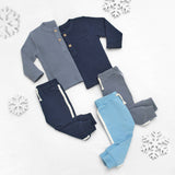 3-Pack Infant & Toddler Boys Dusty Blue & Navy Joggers-Gerber Childrenswear Wholesale