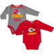 Chiefs Baby Boys 2-Pack Long Sleeve Bodysuit-Gerber Childrenswear Wholesale