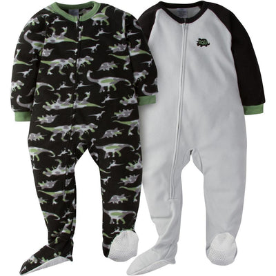 2-Pack Toddler Boy Dino Camo Blanket Sleepers-Gerber Childrenswear Wholesale