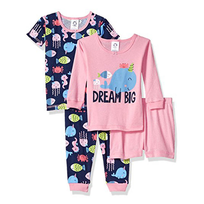 4-piece Girls Pajama Set-Gerber Childrenswear Wholesale