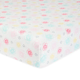 1-Pack Girls Floral Organic Fitted Crib Sheet-Gerber Childrenswear Wholesale