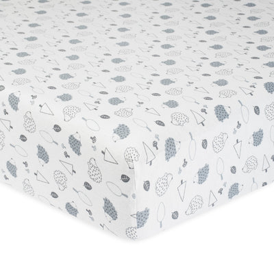 1-Pack Neutral Hedgehog Organic Fitted Crib Sheet-Gerber Childrenswear Wholesale