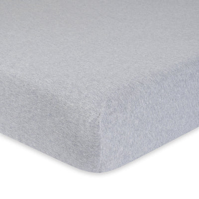 1-Pack Neutral Solid Grey Organic Fitted Crib Sheet-Gerber Childrenswear Wholesale