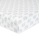 1-Pack Neutral Grey Organic Fitted Crib Sheet-Gerber Childrenswear Wholesale