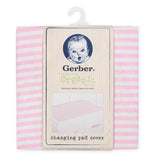1-Pack Girls Pink Organic Changing Pad Cover-Gerber Childrenswear Wholesale
