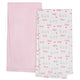 4-Pack Girls Love Organic Flannel Blankets-Gerber Childrenswear Wholesale
