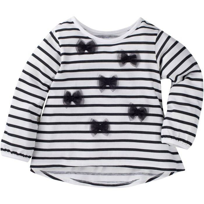 Girls Striped Long Sleeve Top-Gerber Childrenswear Wholesale
