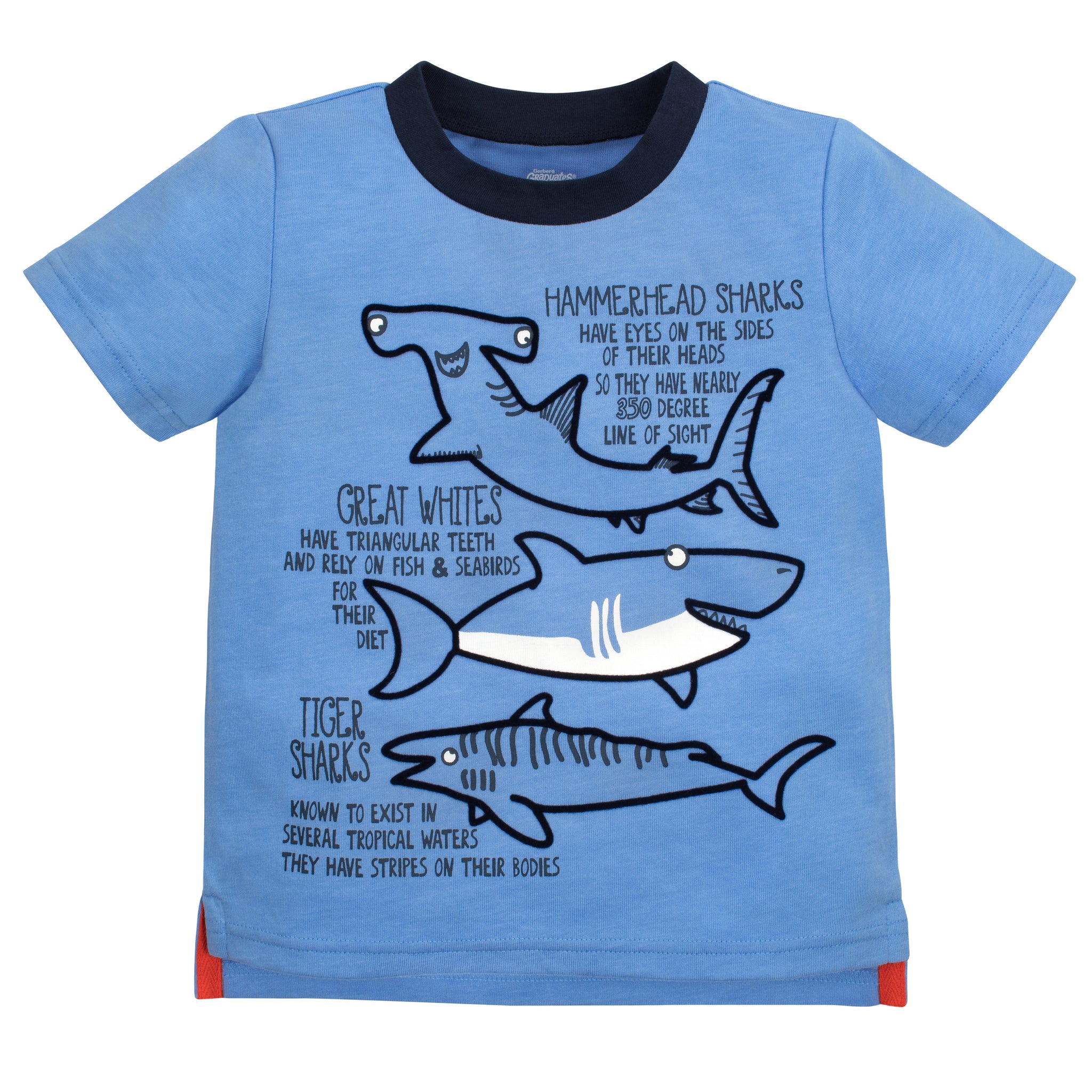 2-Pack Toddler Boys Sharks Top-Gerber Childrenswear Wholesale