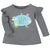 Girl Bunny and Dark Gray Heather Long Sleeve Tops-Gerber Childrenswear Wholesale