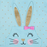 Girl Bunny and Dark Gray Heather Long Sleeve Tops-Gerber Childrenswear Wholesale