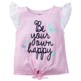 2-Pack Infant & Toddler Girls Floral & Gingham Fashion Tops-Gerber Childrenswear Wholesale