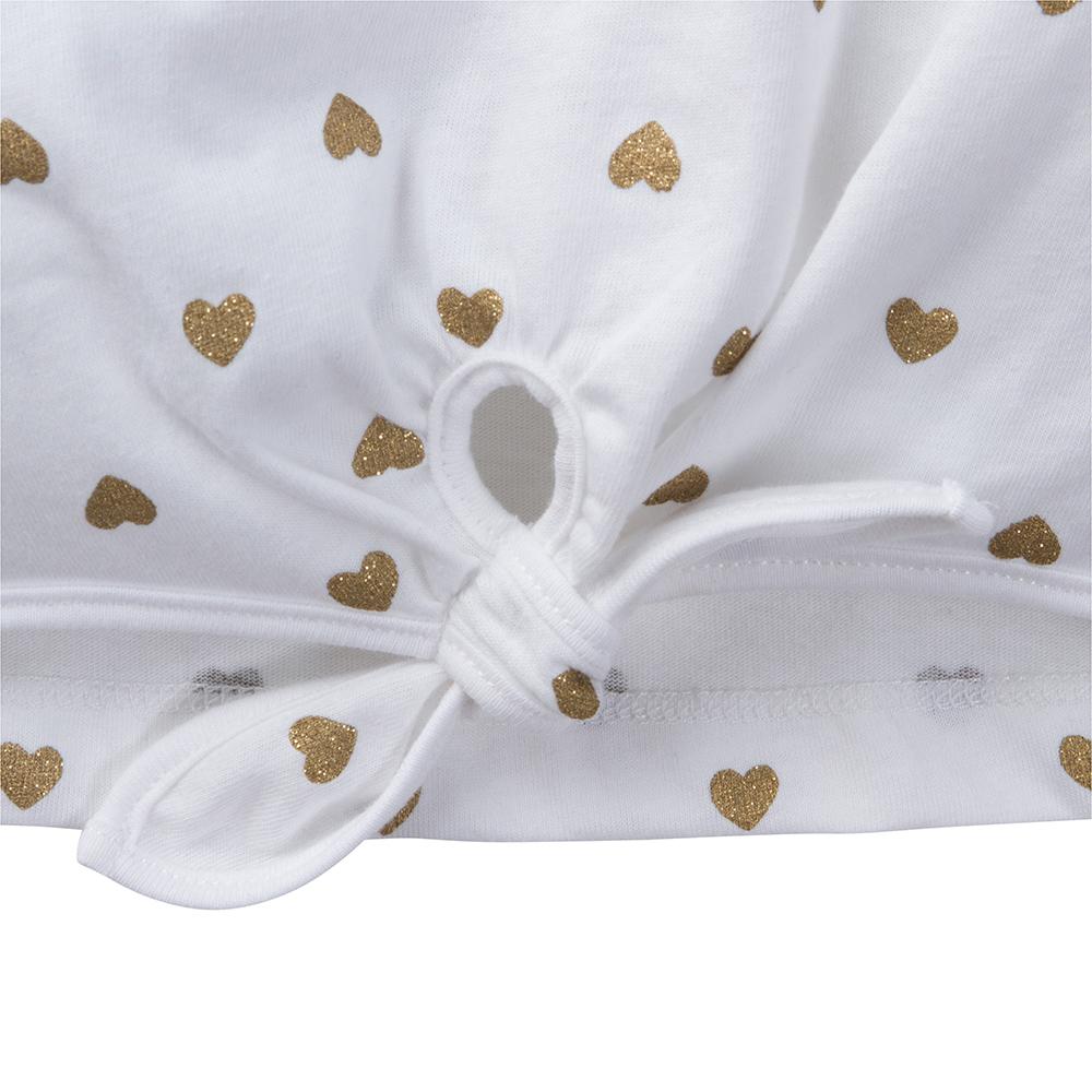 1-Pack Infant & Toddler Girls Gold Hearts Fashion Top-Gerber Childrenswear Wholesale