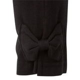 Girls Black Bow Leggings-Gerber Childrenswear Wholesale