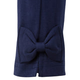 Girls Navy Bow Leggings-Gerber Childrenswear Wholesale