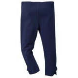Girls Navy Bow Leggings-Gerber Childrenswear Wholesale