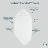 2-Pack Baby Girls Floral Hooded Towels-Gerber Childrenswear Wholesale
