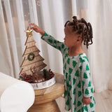 Infant & Toddler Girls Spruce Buttery Soft Viscose Made from Eucalyptus Holiday Twirl Dress-Gerber Childrenswear Wholesale