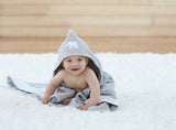 Just Born Keepsake Gray Safari Hooded Towel-Gerber Childrenswear Wholesale