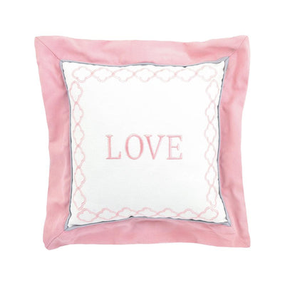 Just Born Dream "Love" Throw Pillow, Pink-Gerber Childrenswear Wholesale