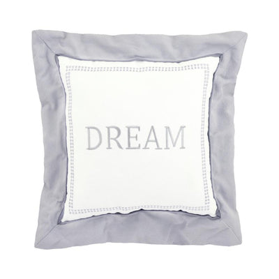 Just Born Dream "Dream" Throw Pillow, Gray-Gerber Childrenswear Wholesale