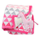 Just Born Triangle-Print Plush Blanket in Pink-Gerber Childrenswear Wholesale