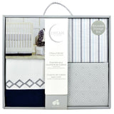Just Born Dream 3-Piece Crib Set, Navy/Gray-Gerber Childrenswear Wholesale