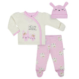 Just Born® Bunny 3-Piece Organic Take me Home Outfit-Gerber Childrenswear Wholesale
