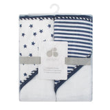 Just Born Baby Boy 2-pack Hooded Towels-Gerber Childrenswear Wholesale