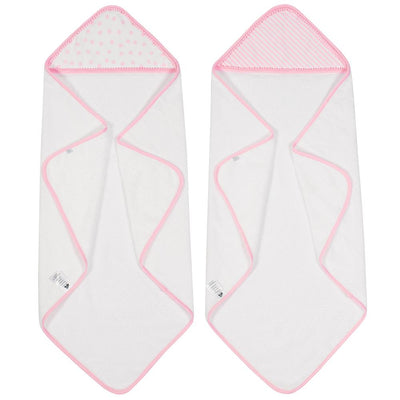 Just Born Baby Girl 2-pack Hooded Towels-Gerber Childrenswear Wholesale