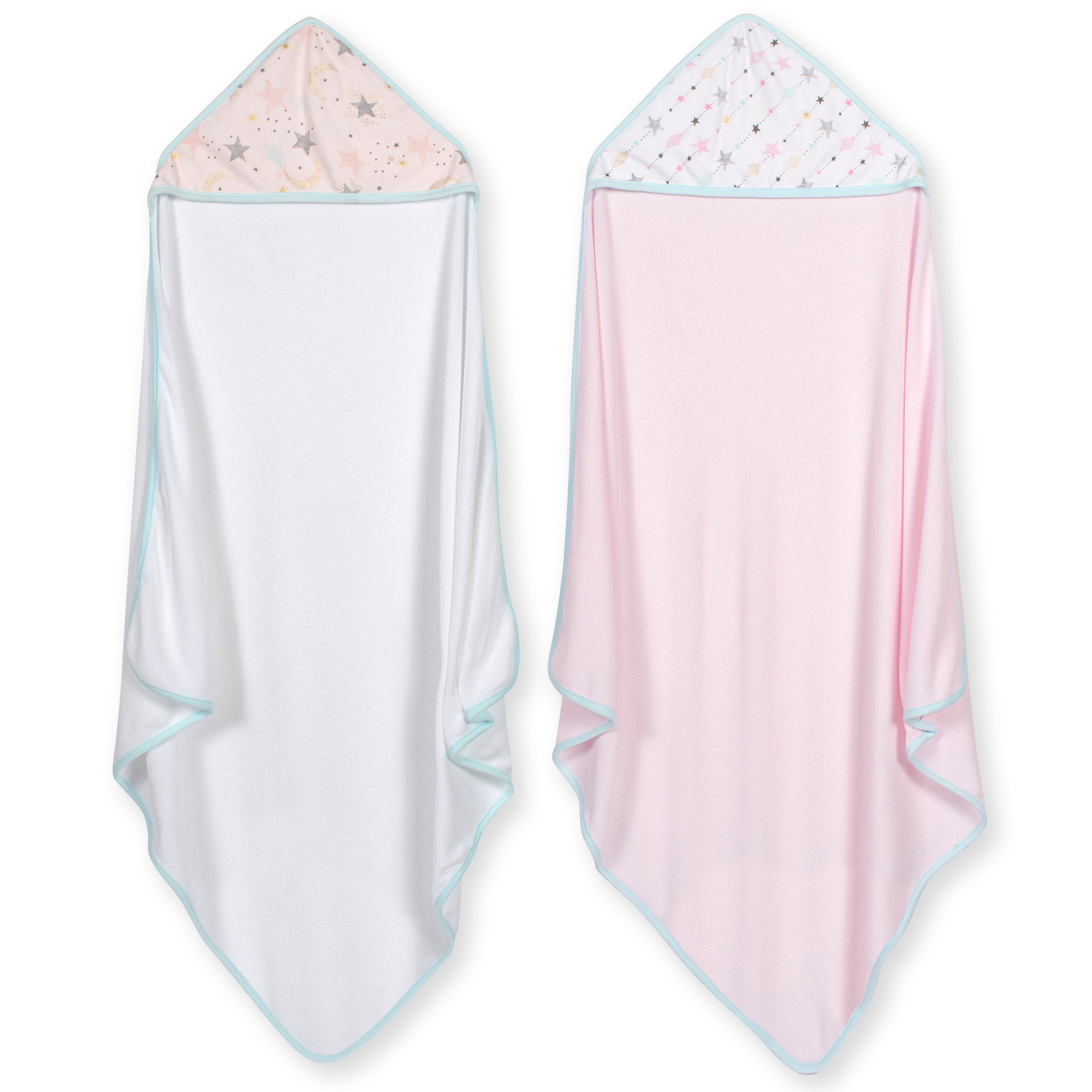 2-Pack Baby Girls Love and Sugar Hooded Towels-Gerber Childrenswear Wholesale