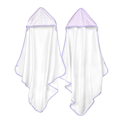 2-Pack Baby Girls Lilac Hooded Towels-Gerber Childrenswear Wholesale