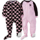 2-Pack Toddler Girl Pink Hearts Blanket Sleepers-Gerber Childrenswear Wholesale