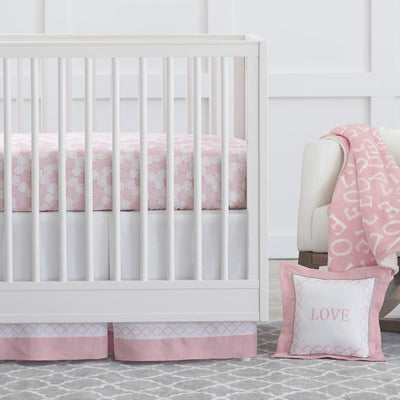 Just Born Dream 3-Piece Crib Set, Pink/White-Gerber Childrenswear Wholesale
