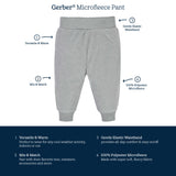4-Pack Baby Girls Pink, Gray, & Black Microfleece Pants-Gerber Childrenswear Wholesale