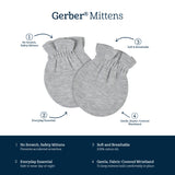 4-Pack Baby Boys Dino No Scratch Mittens-Gerber Childrenswear Wholesale