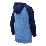 Boys' Lapis Blue Long Sleeve Hooded Performance Top-Gerber Childrenswear Wholesale