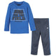 2-Piece Boys' Lapis Blue and Thunder Long Sleeve Shirt and Pant Set-Gerber Childrenswear Wholesale