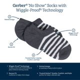 8-Pack Neutral White Wiggle Proof Jersey Socks-Gerber Childrenswear Wholesale