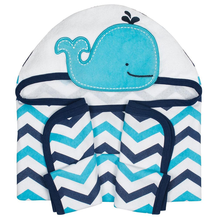 1-Pack Boys Whale Hooded Bath Wrap-Gerber Childrenswear Wholesale