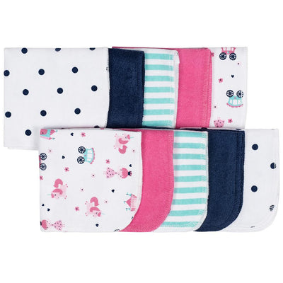 10-Pack Girls Princess Terry Washcloths-Gerber Childrenswear Wholesale