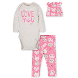 3-Piece Girls Bunny Bodysuit & Pants Set-Gerber Childrenswear Wholesale